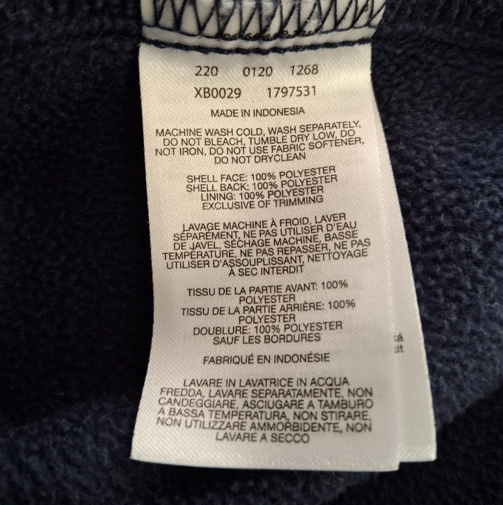 Columbia Kid's Navy Blue Zip Up Jacket Size 8.